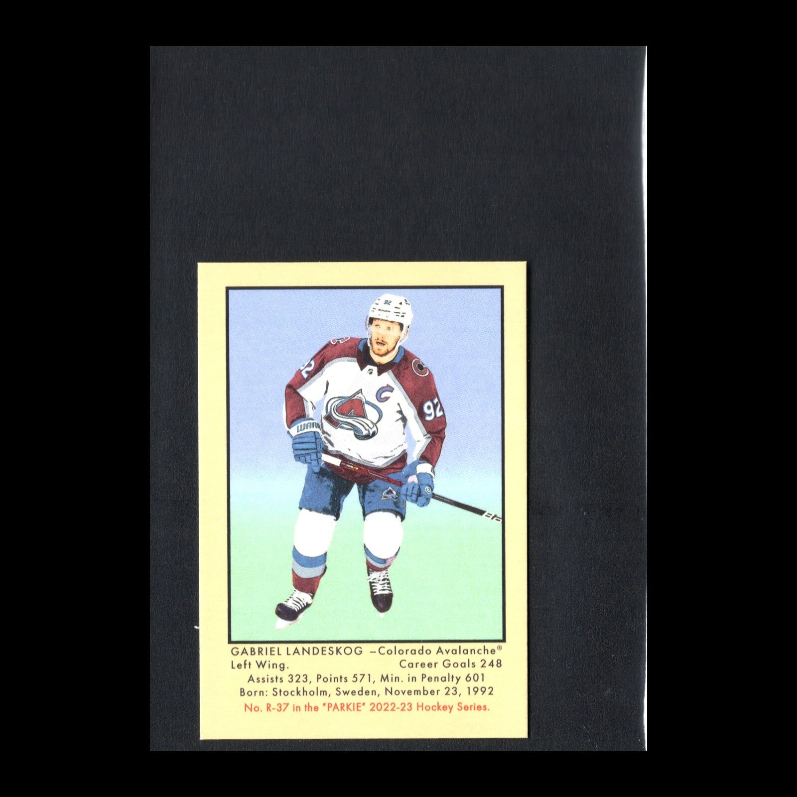 2022-23 UD Parkhurst GABRIEL LANDESKOG #R-37 Retro Parkie mini Bubble gum