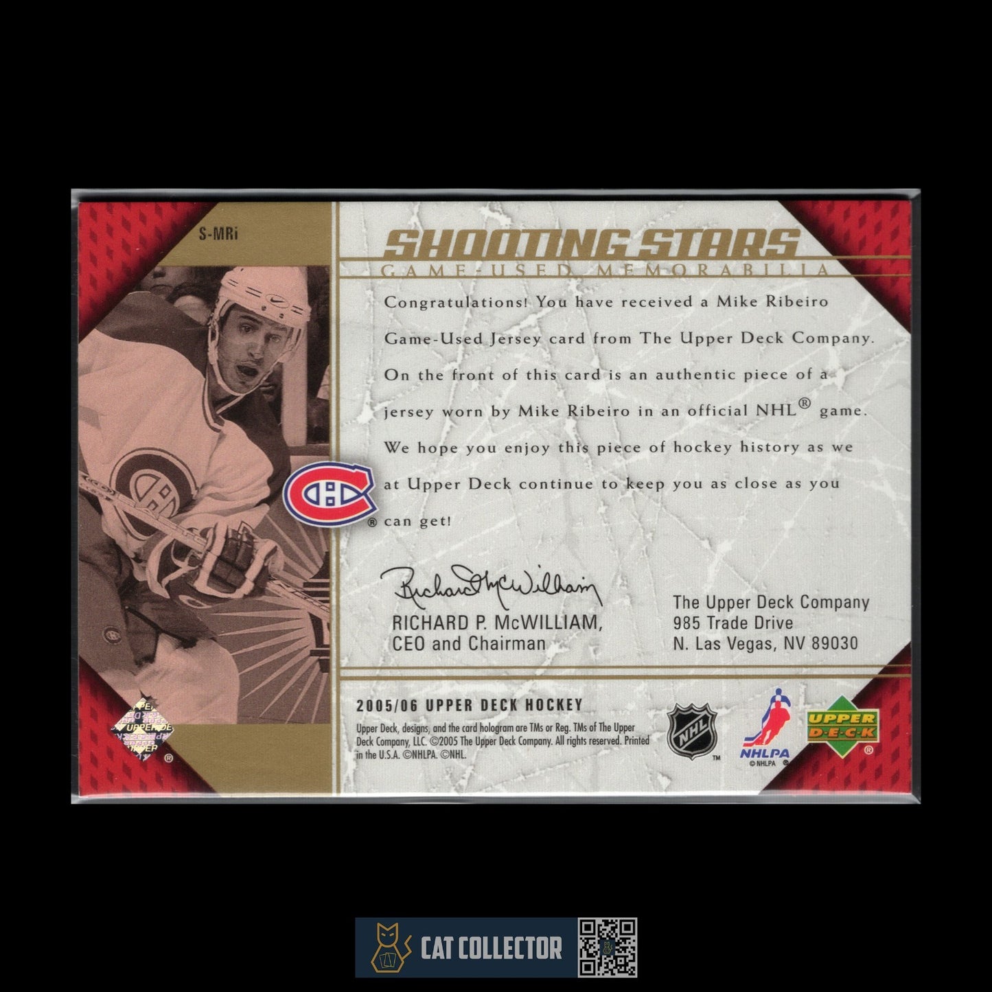 2005-06 Upper Deck MIKE RIBEIRO #S-MRi Shooting stars Jersey