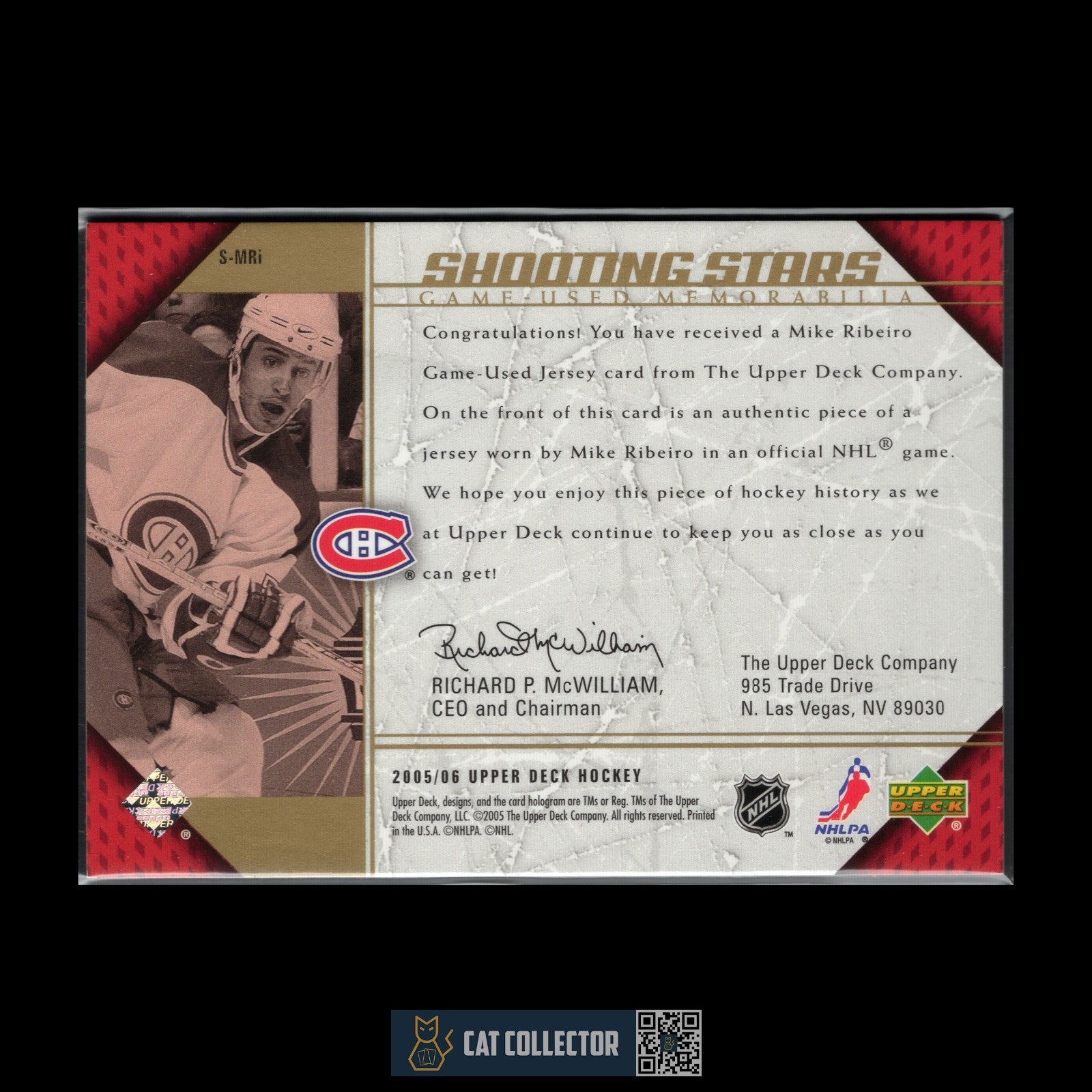 2005-06 Upper Deck MIKE RIBEIRO #S-MRi Shooting stars Jersey