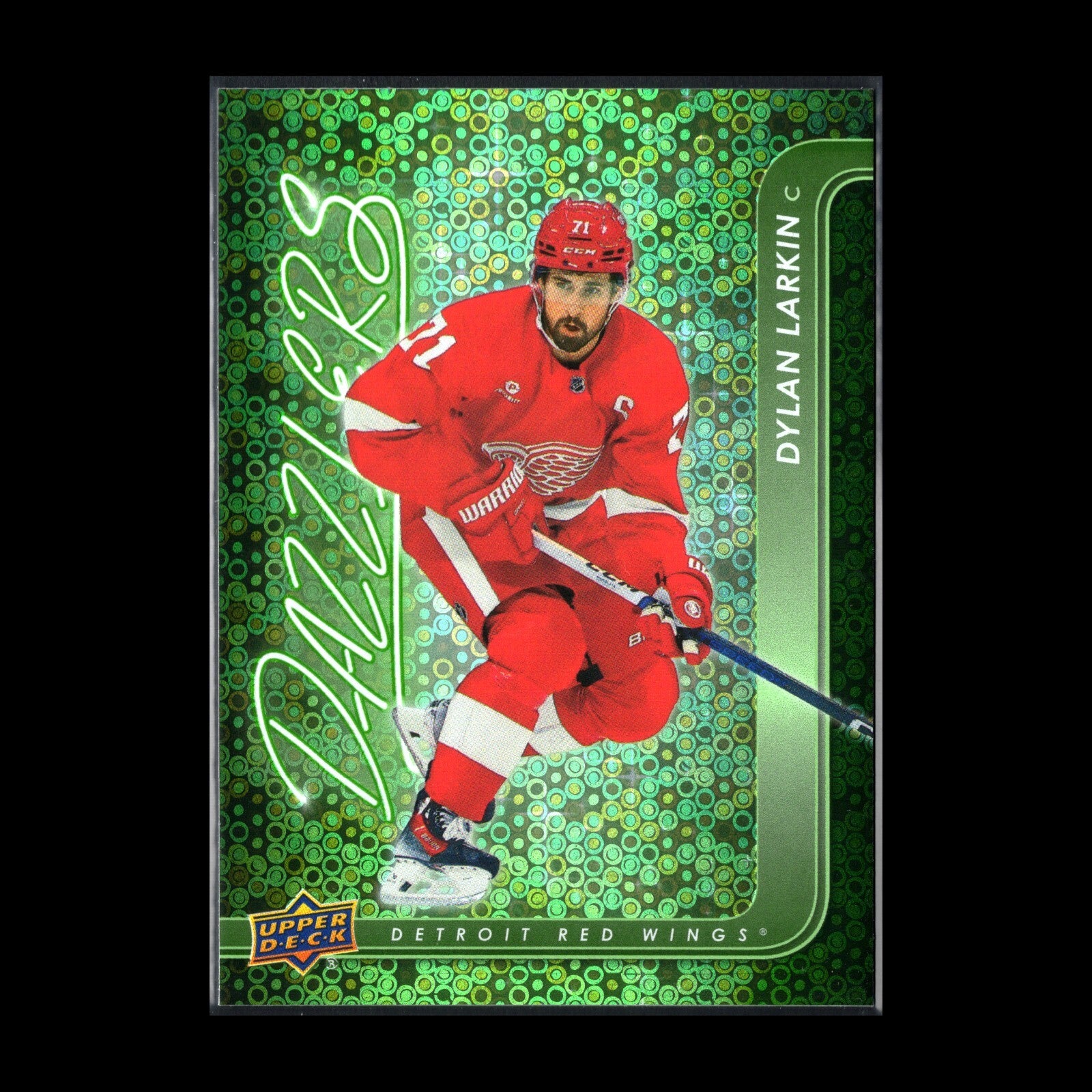 2024-25 UD Series 1 DYLAN LARKIN #DZ-45 Dazzlers Green - Detroit Red Wings