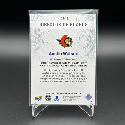 2023-24 UD Series 2 AUSTIN WATSON #DB-12 Director of boards - Ottawa Senators