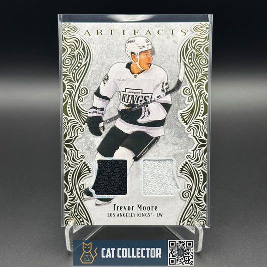 2025-26 UD Artifacts TREVOR MOORE #21 Gold Materials /299 Jersey