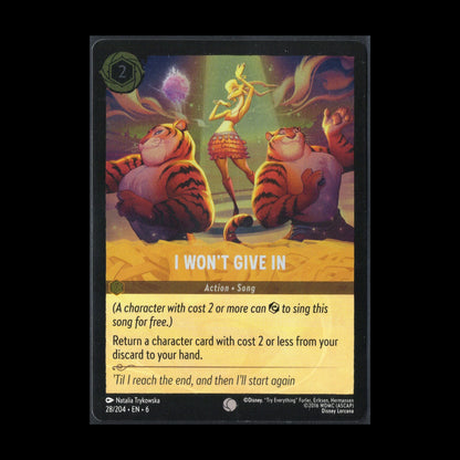 2024 Lorcana Azurite Sea I WON'T GIVE IN #28 Common Cold Foil