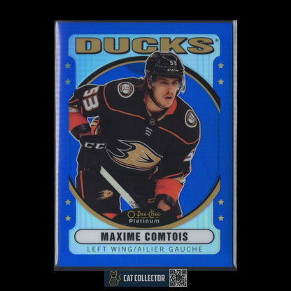2021-22 O-Pee-Chee Platinum MAXIME COMTOIS #R-22 Retro Blue Rainbow /199