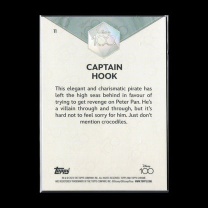 2023 Topps Chrome Disney 100 CAPTAIN HOOK #11 Purple Refractor /299