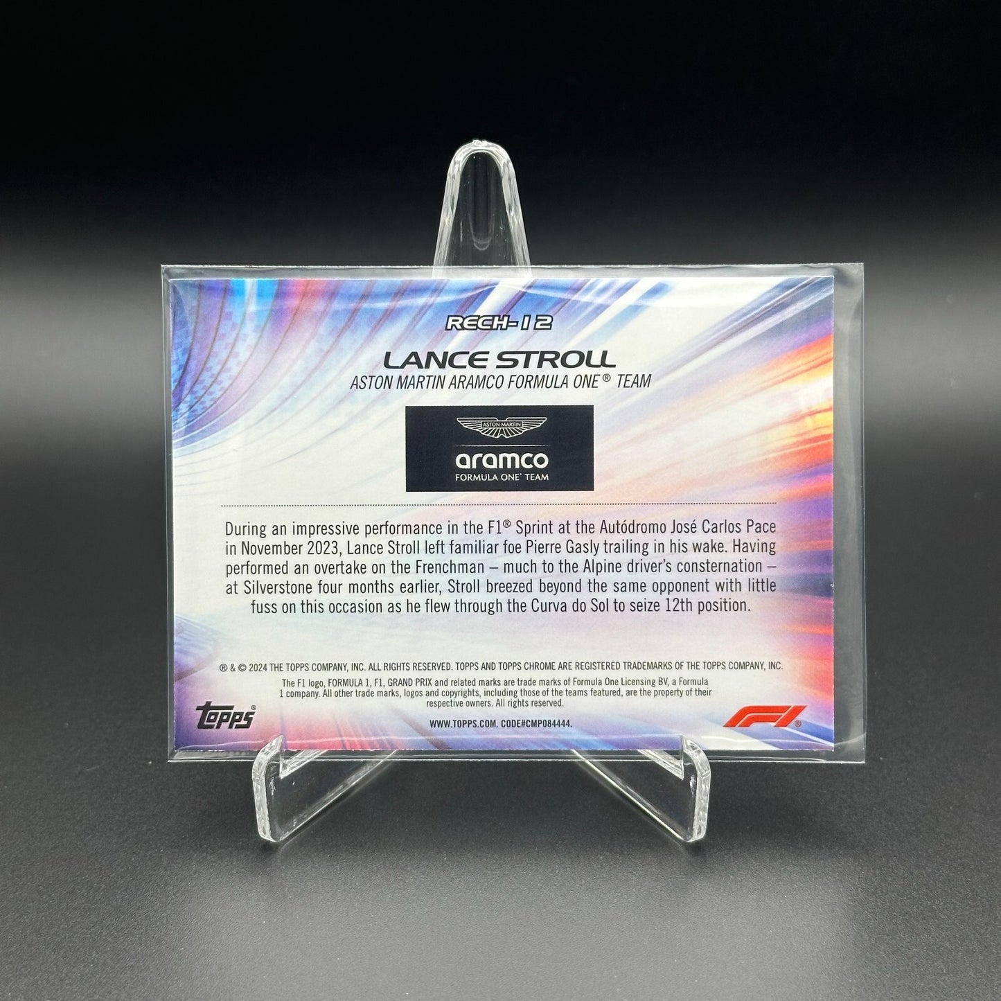 2024 Topps Chrome Formula 1 LANCE STROLL #RECH-12 Re-Charged