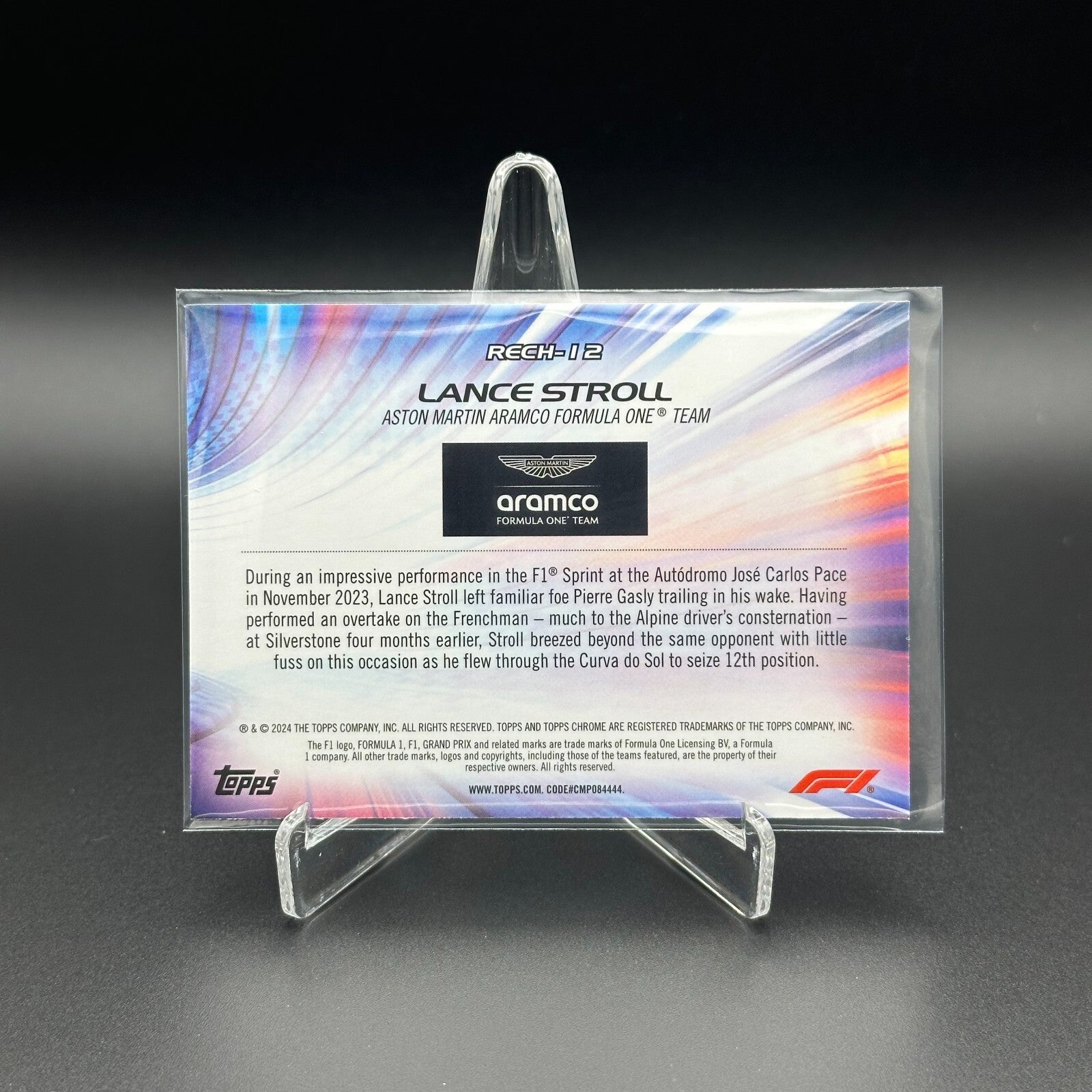 2024 Topps Chrome Formula 1 LANCE STROLL #RECH-12 Re-Charged