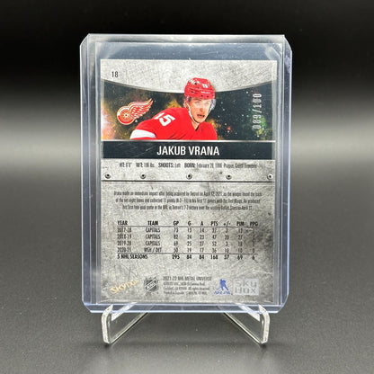2021-22 SkyBox Metal Universe JAKUB VRANA #18 Precious Metal Gems Red 89/100