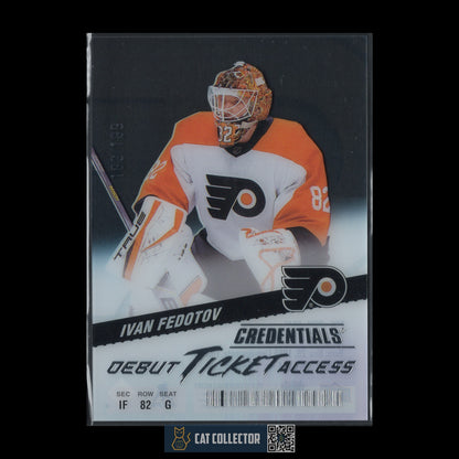 2024-25 UD Credentials IVAN FEDOTOV #DTAA-IF Acetate Debut Ticket Access /199 RC