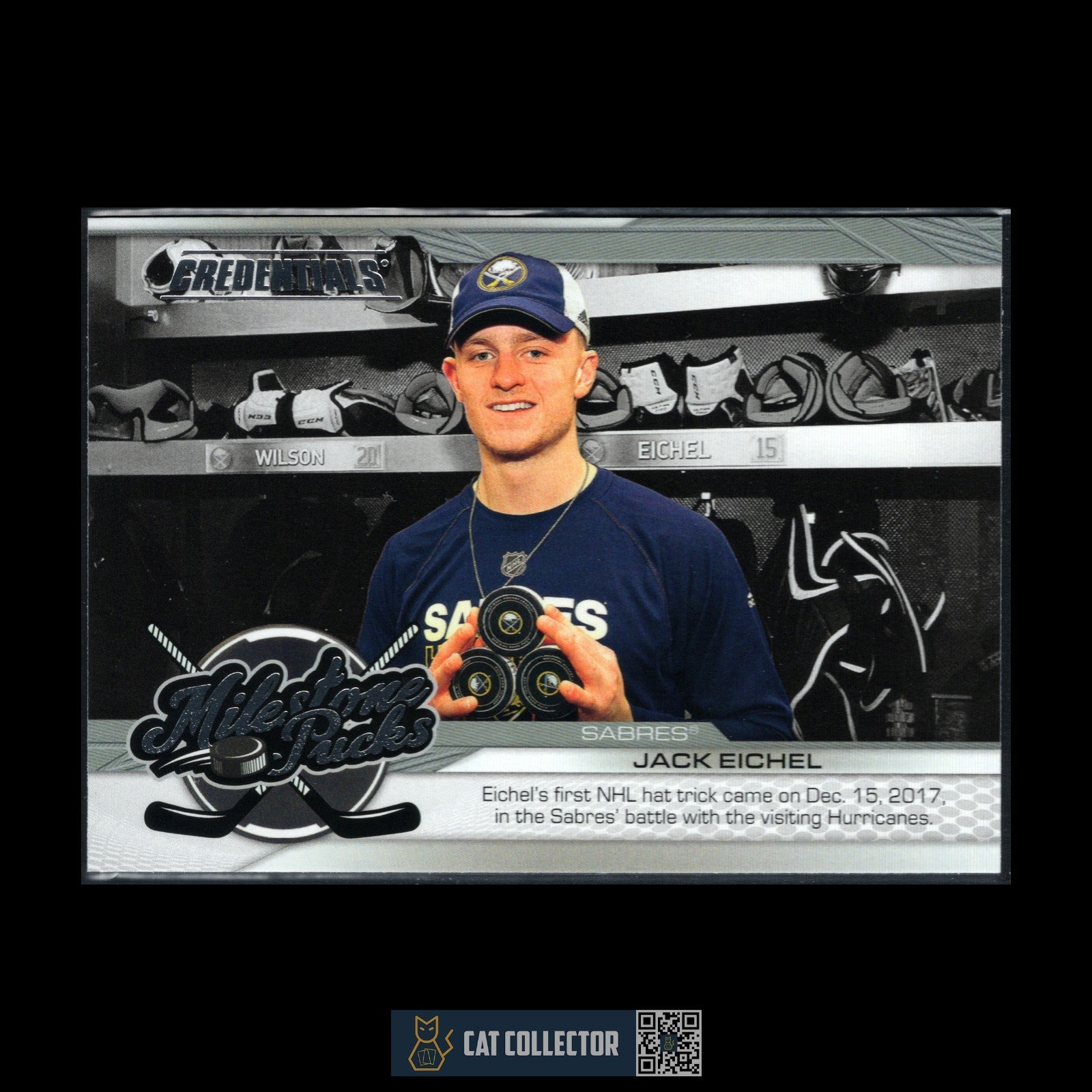 2024-25 UD Credentials JACK EICHEL #MP-JE Milestone Pucks