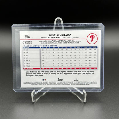 2024 Topps Series 2 JOSE ALVARADO #356 Holiday Parallel - Philadelphia Phillies