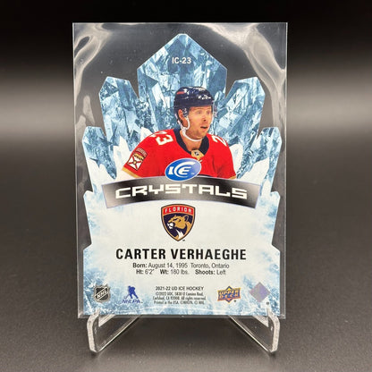 2021-22 UD Ice CARTER VERHAEGHE #IC-23 Ice Crystals Die-Cut - Florida Panthers