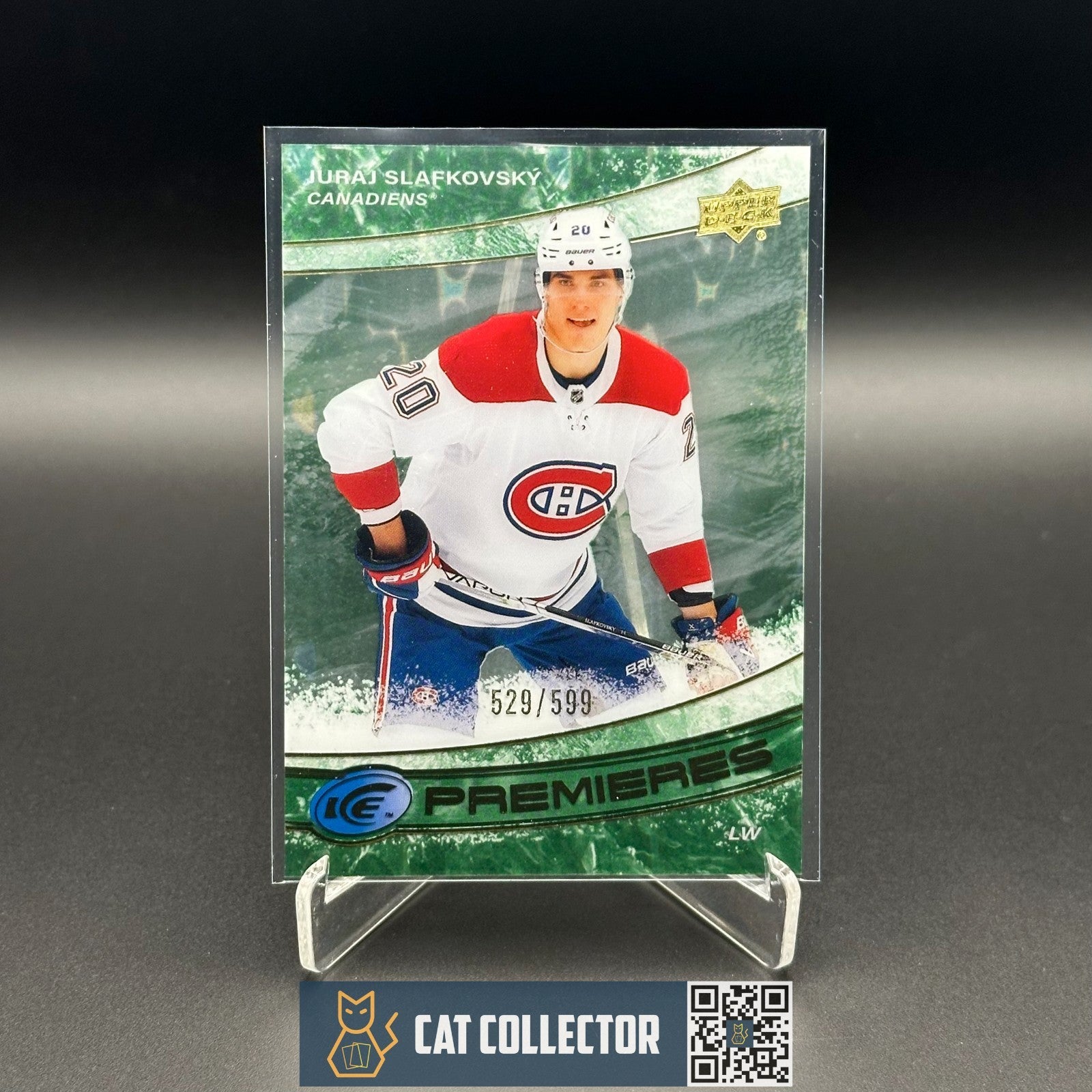 2022-23 UD Ice JURAJ SLAFKOVSKY #248 Premieres Green Parallel Rookie RC /599