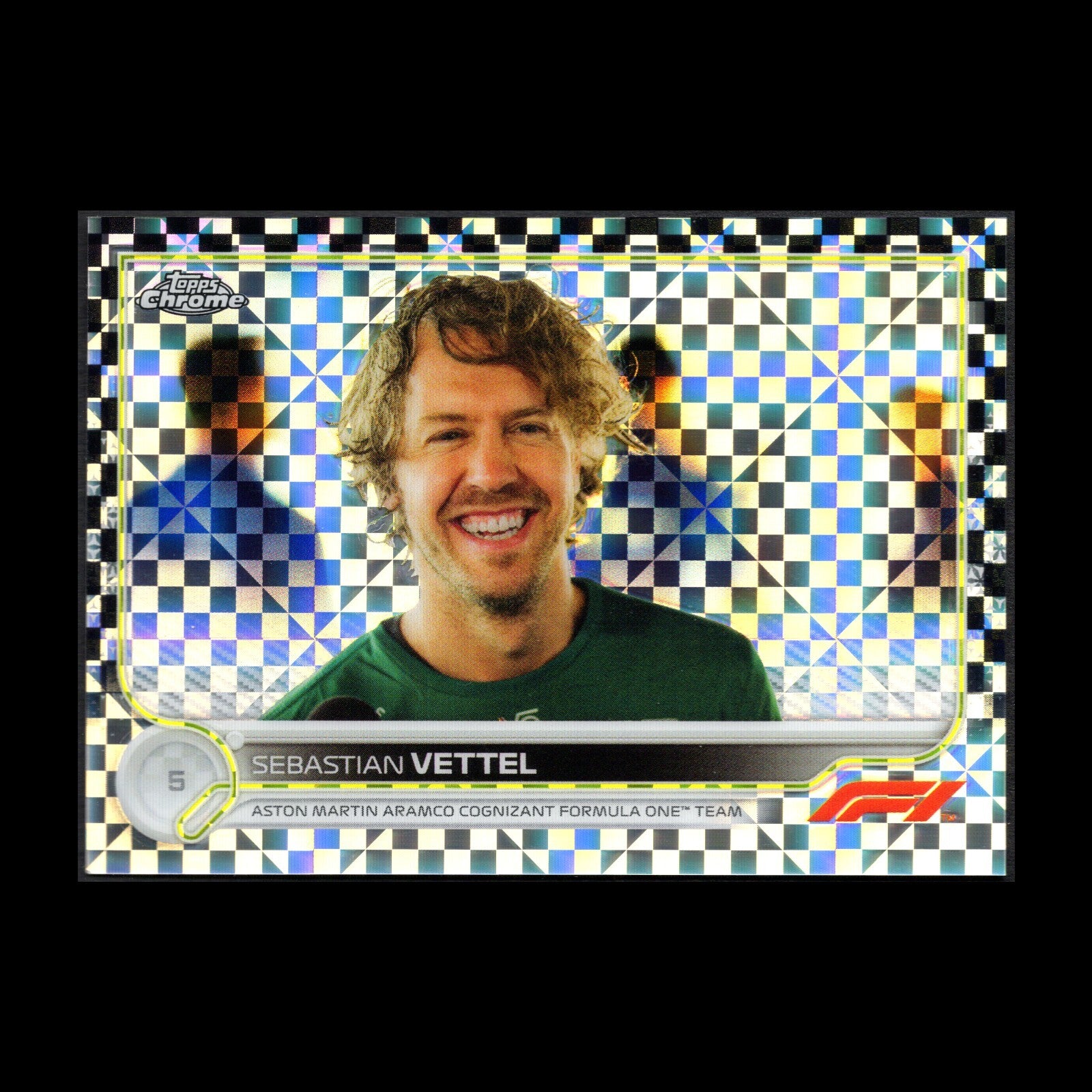 2022 Topps Chrome F1 Formula 1 SEBASTIAN VETTEL #12 Checker Flag