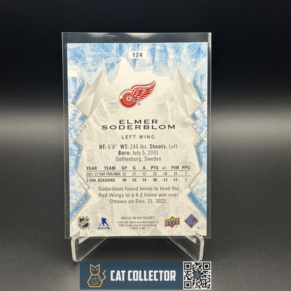 2022-23 UD Ice ELMER SODERBLOM #124 Green Rookie RC - Detroit Red Wings