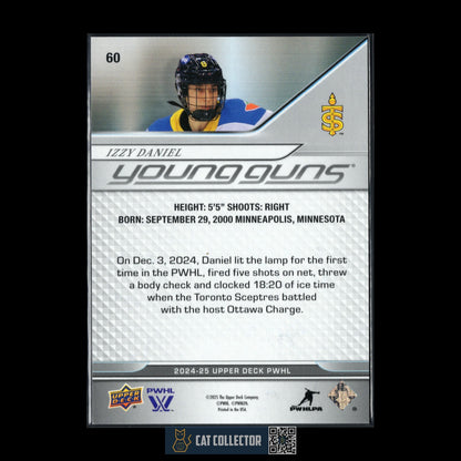 2024-25 UD PWHL IZZY DANIEL #60 Young Guns Deluxe RC /250