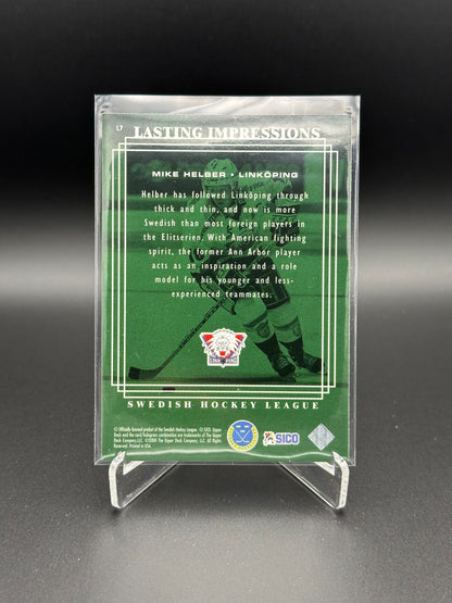 1999-00 UD Swedish SHL Hockey #L7 MIKE HELBER - Lasting Impressions