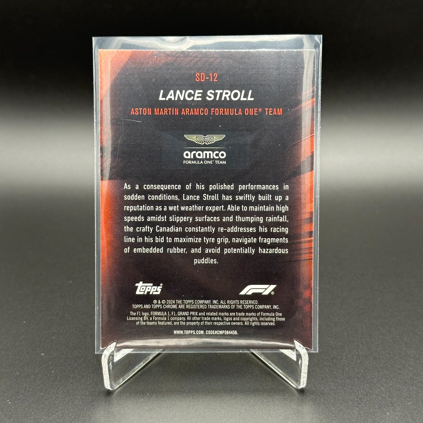 2024 Topps Chrome Formula 1 LANCE STROLL #SD-12 Speed demons
