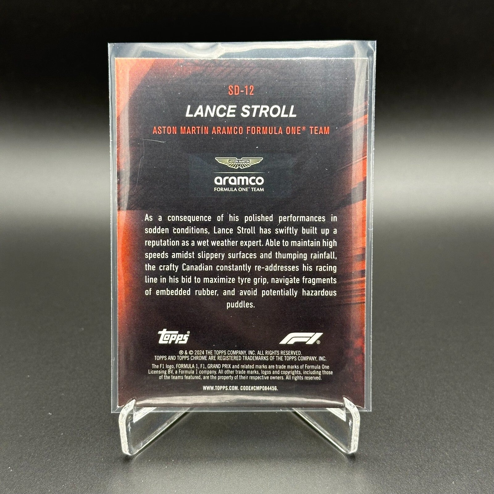 2024 Topps Chrome Formula 1 LANCE STROLL #SD-12 Speed demons