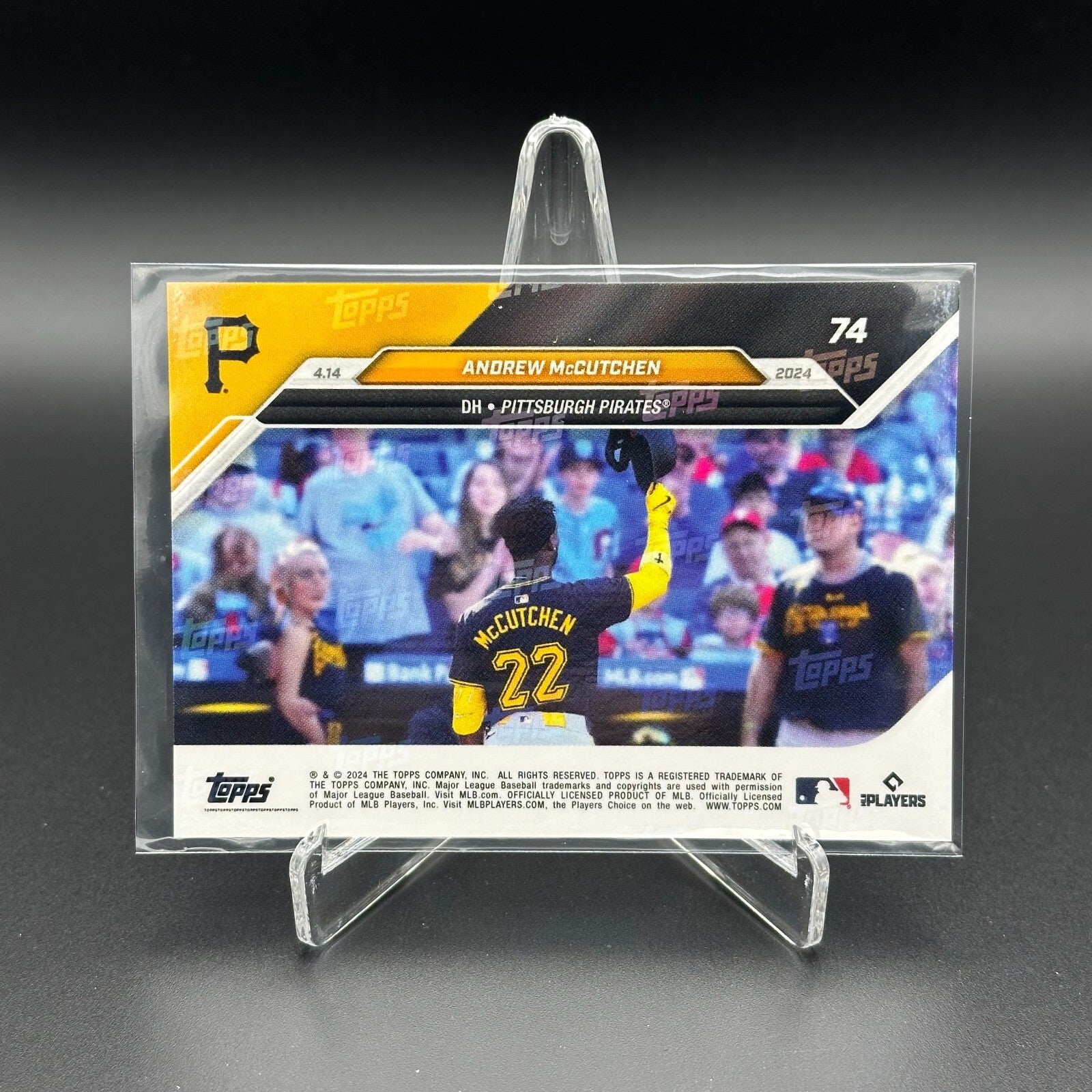 2024 Topps Now ANDREW MCCUTCHEN #74 - Pittsburgh Pirates ** ONLINE EXCLUSIVE**