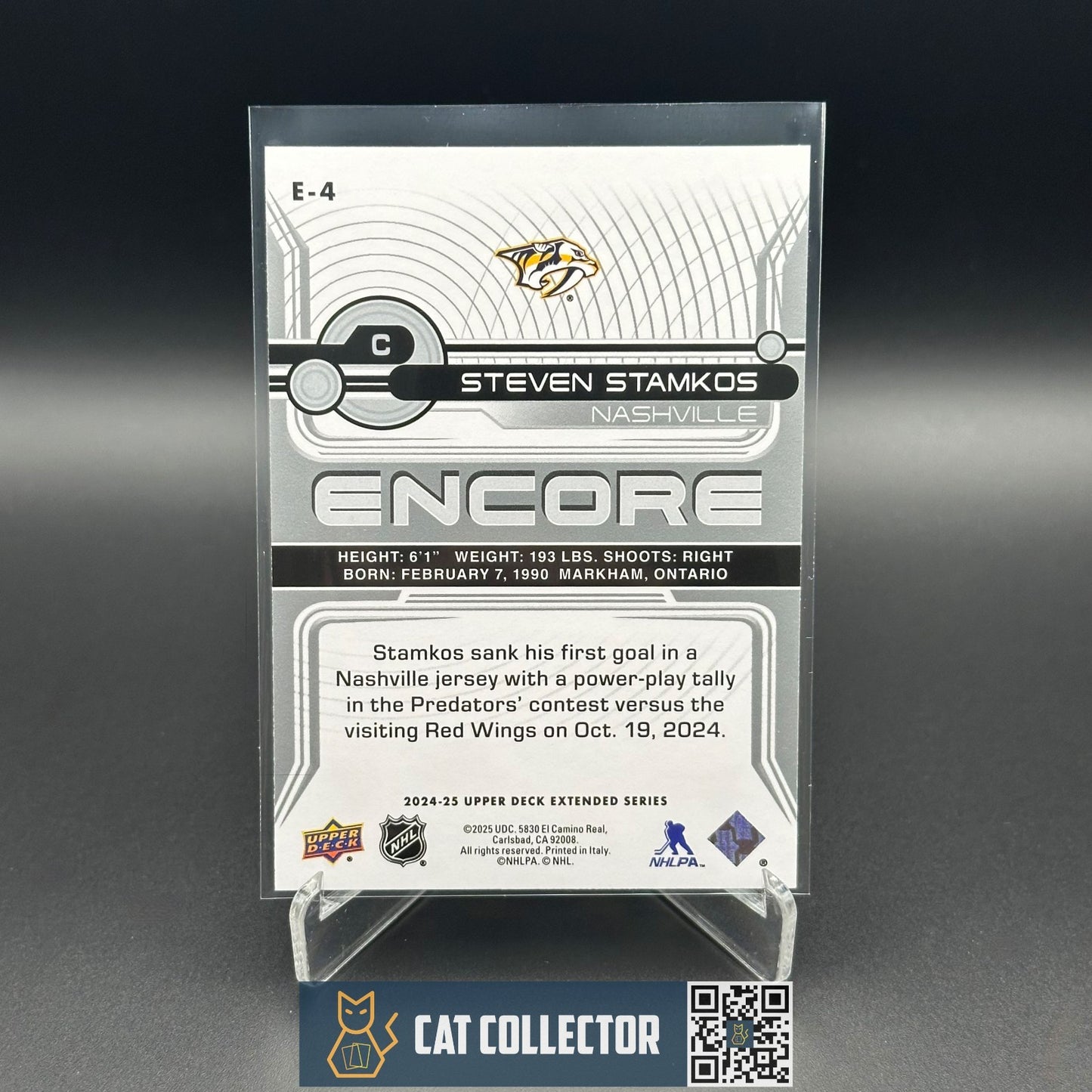 2024-25 UD Extended series STEVEN STAMKOS #E-4 Encore