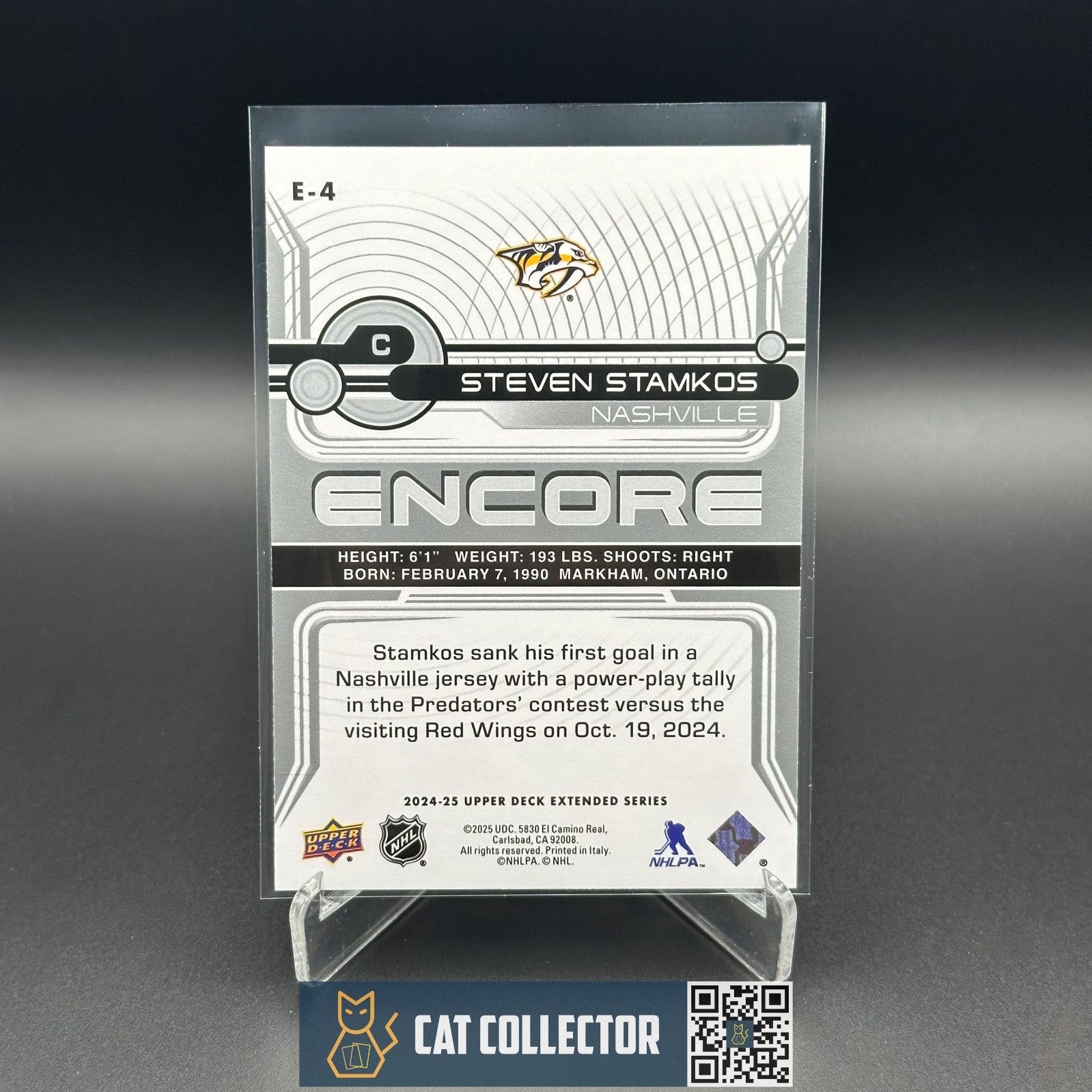 2024-25 UD Extended series STEVEN STAMKOS #E-4 Encore