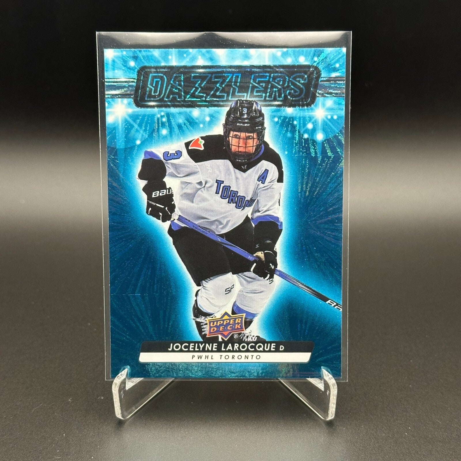 2024-25 UD PWHL JOCELYNE LAROCQUE #DZ-11 Dazzlers Blue - 1st EDITION!