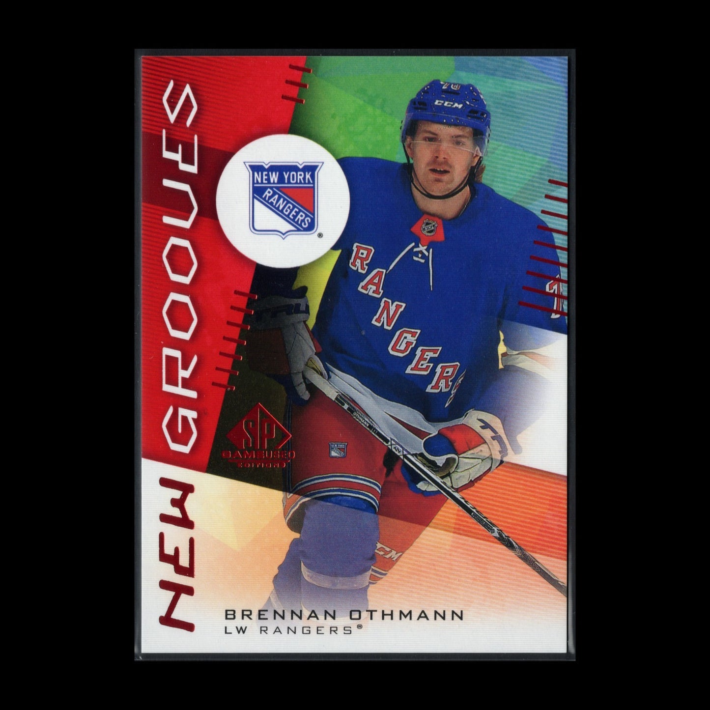 2024-25 UD SP Game Used BRENNAN OTHMANN #NG-10 New Grooves Red RC - NY Rangers