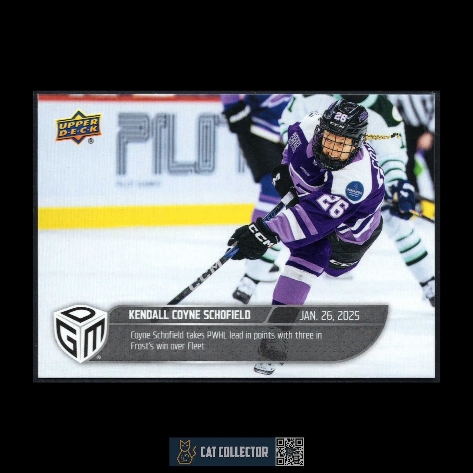 2024-25 UD PWHL Game Dated Moments KENDALL COYNE SCHOFIELD #16 ONLINE EXCUSIVE!