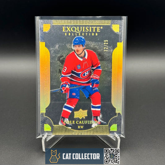 2025-26 UD Exquisite Collection COLE CAUFIELD #V-CC Gold Spectrum /25