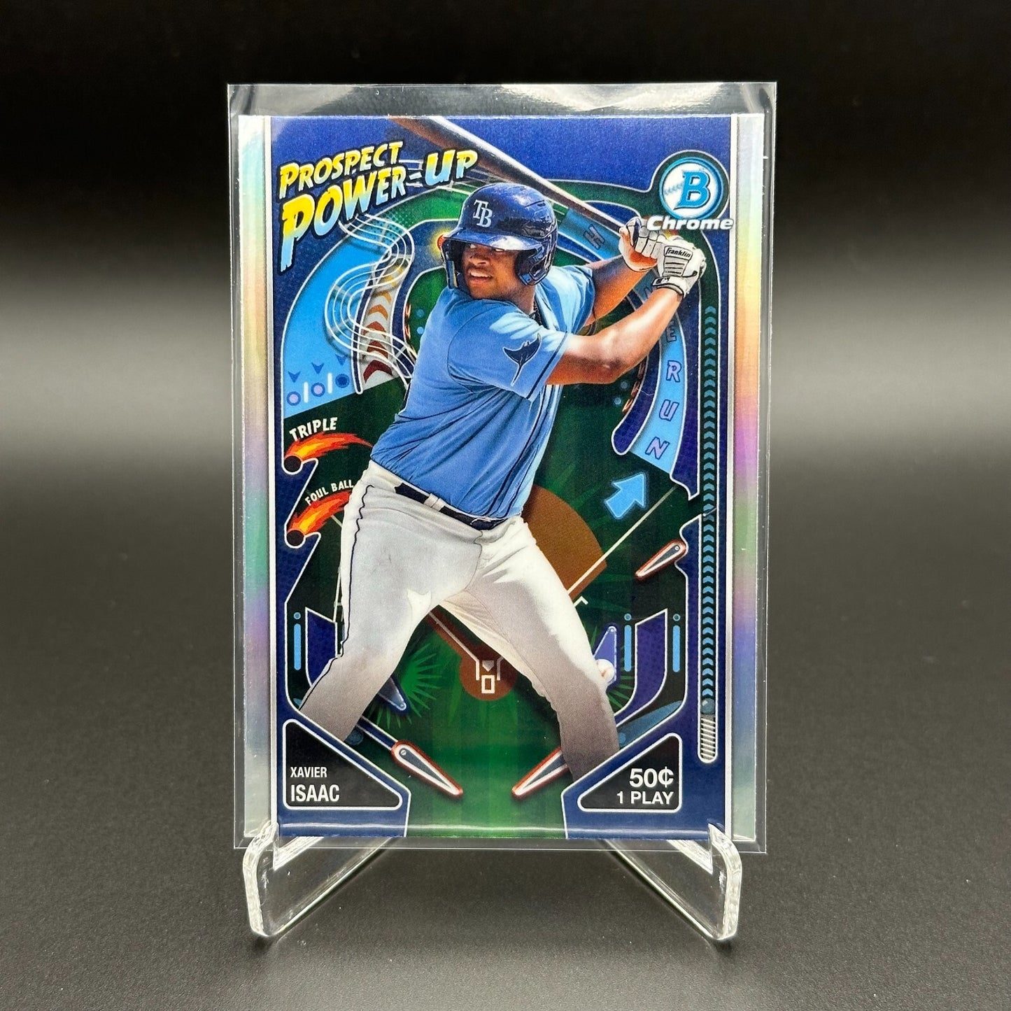 2024 Topps Chrome Bowman XAVIER ISAAC #PP-15 Prospect Power-Up - Tampa Bay Rays