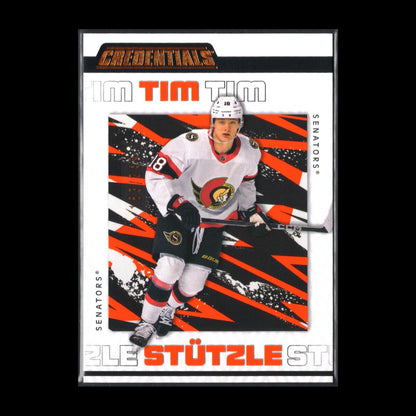 2023-24 UD Credentials TIM STUTZLE #64 Orange /249 - Ottawa Senators