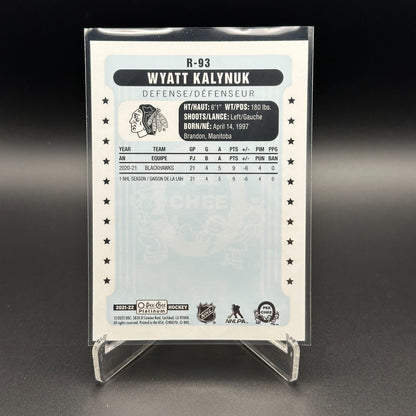 2021-22 O-Pee-Chee Platinum WYATT KALYNUK #R-93 Retro RC - Chicago Blackhawks