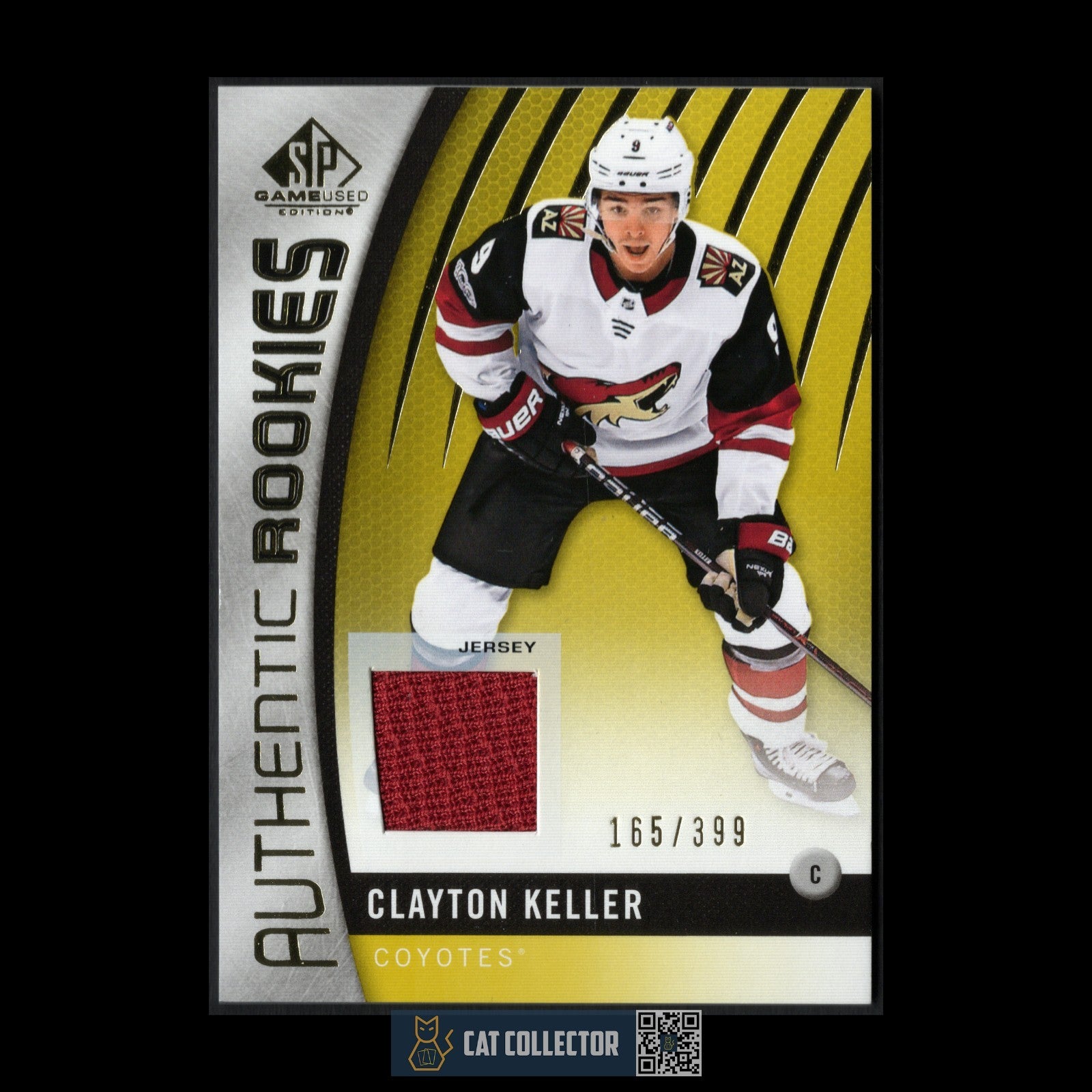 2017-18 UD SP Game Used CLAYTON KELLER #100 Authentic Rookies Jersey RC /399