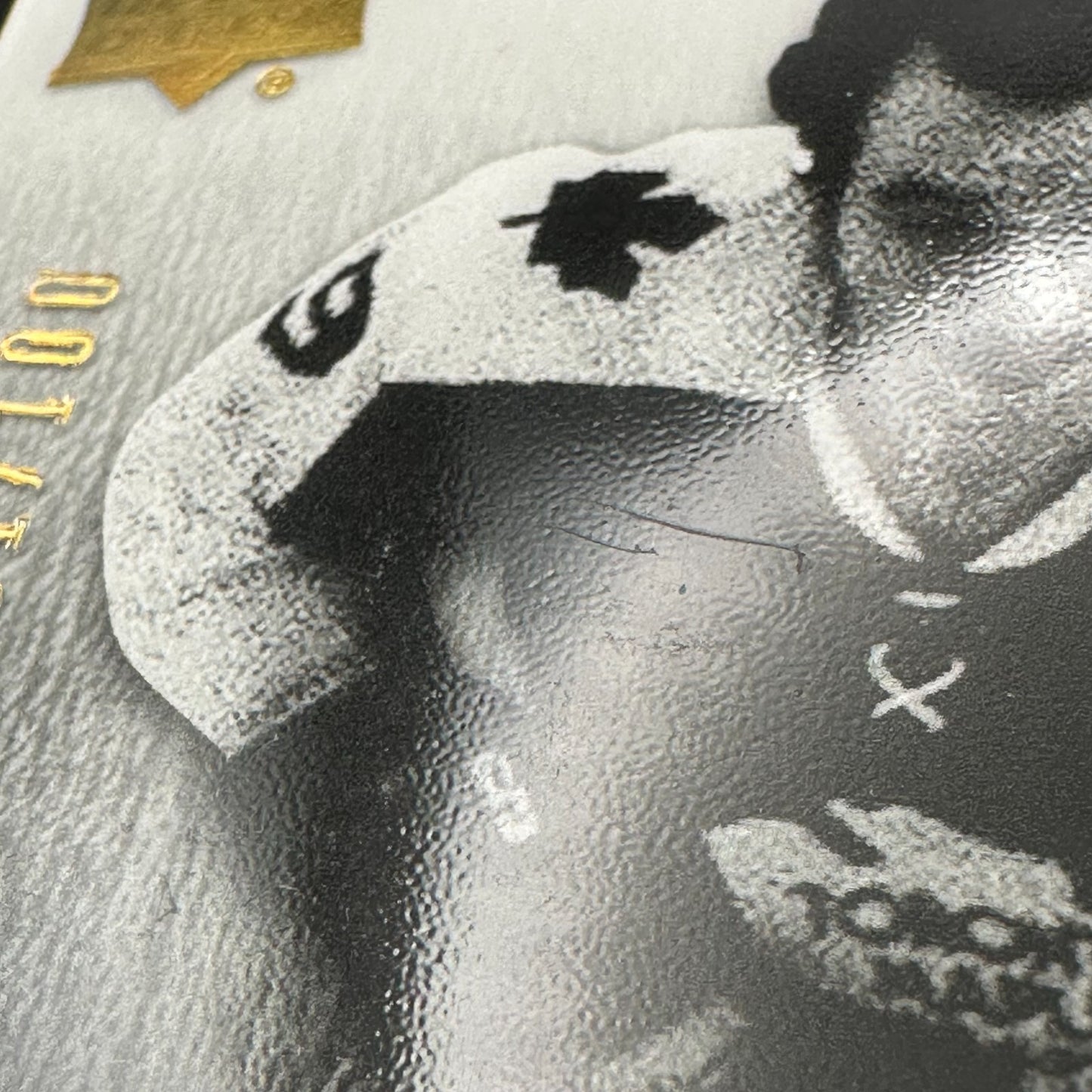 2018-19 UD Engrained NORM ULLMAN #R-NO Remnants 1/100 Game Used Stick 1st Print!