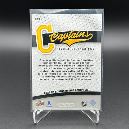 2023-24 UD Boston Bruins Centennial EDDIE SHORE #162 Captains