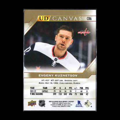 2022-23 UD Series 1 EVGENCY KUZNETSOV #C86 UD Canvas - Washington Capitals