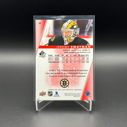 2022-23 Upper Deck SP Authentic JEREMY SWAYMAN #49 Limited Red