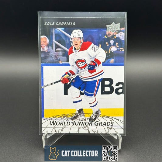 2022-23 UD Series 2 COLE CAUFIELD #WG-20 World Junior Grads - Montreal Canadiens