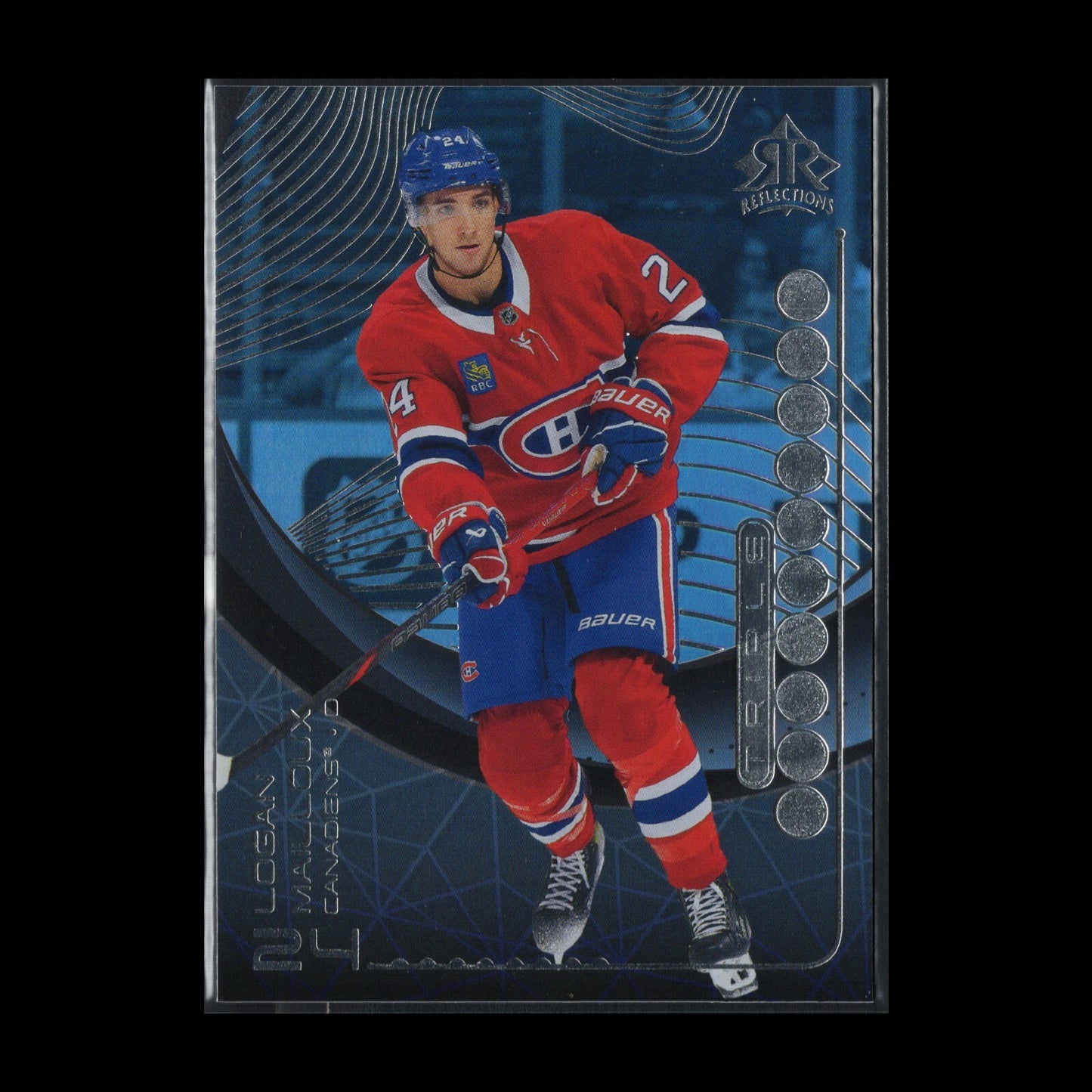 2024-25 UD Extended LOGAN MAILLOUX #TDR-13 Triple Dimensions Reflections Rookie