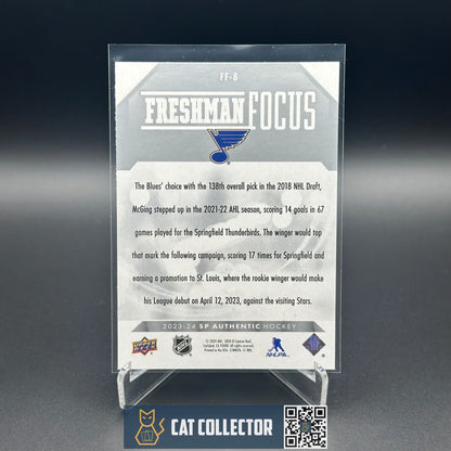 2024-25 UD SP Authentic HUGH MCGING #FF-8 Freshman Focus