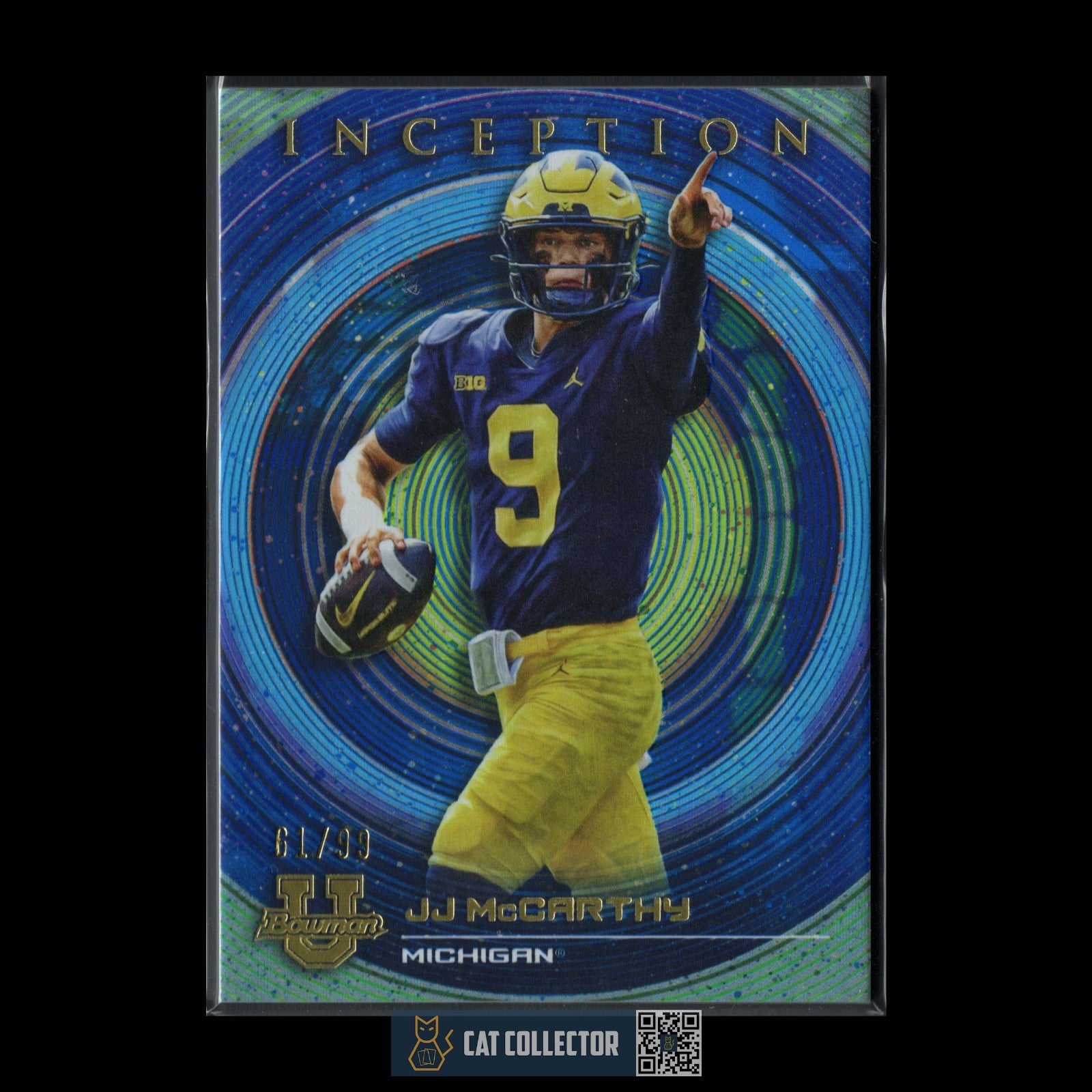 2023 Bowman Inception University JJ MCCARTHY #6 Rookie RC Blue foil /99