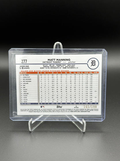 2024 Topps Series 1 MATT MANNING #277 Red crackle foil /199