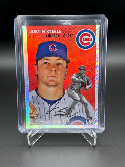 2023 Topps Chrome Platinum JUSTIN STEELE #148 Rookie Topps Refractor /499
