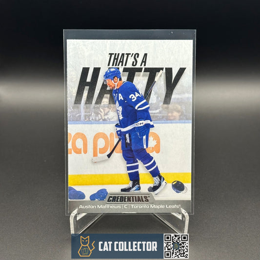 2024-25 UD Credentials AUSTON MATTHEWS #TH-AM That's a Hatty Toronto Maple Leafs