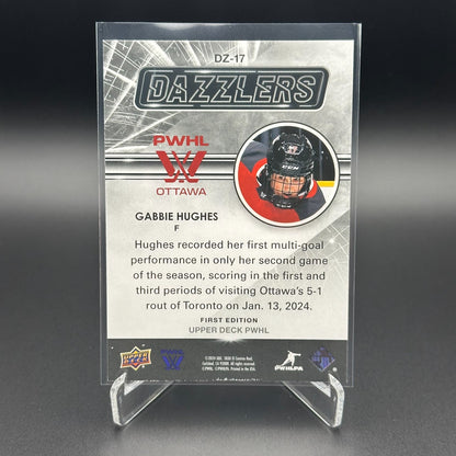 2024-25 UD PWHL GABBIE HUGHES #DZ-17 Dazzlers Blue - 1st EDITION!