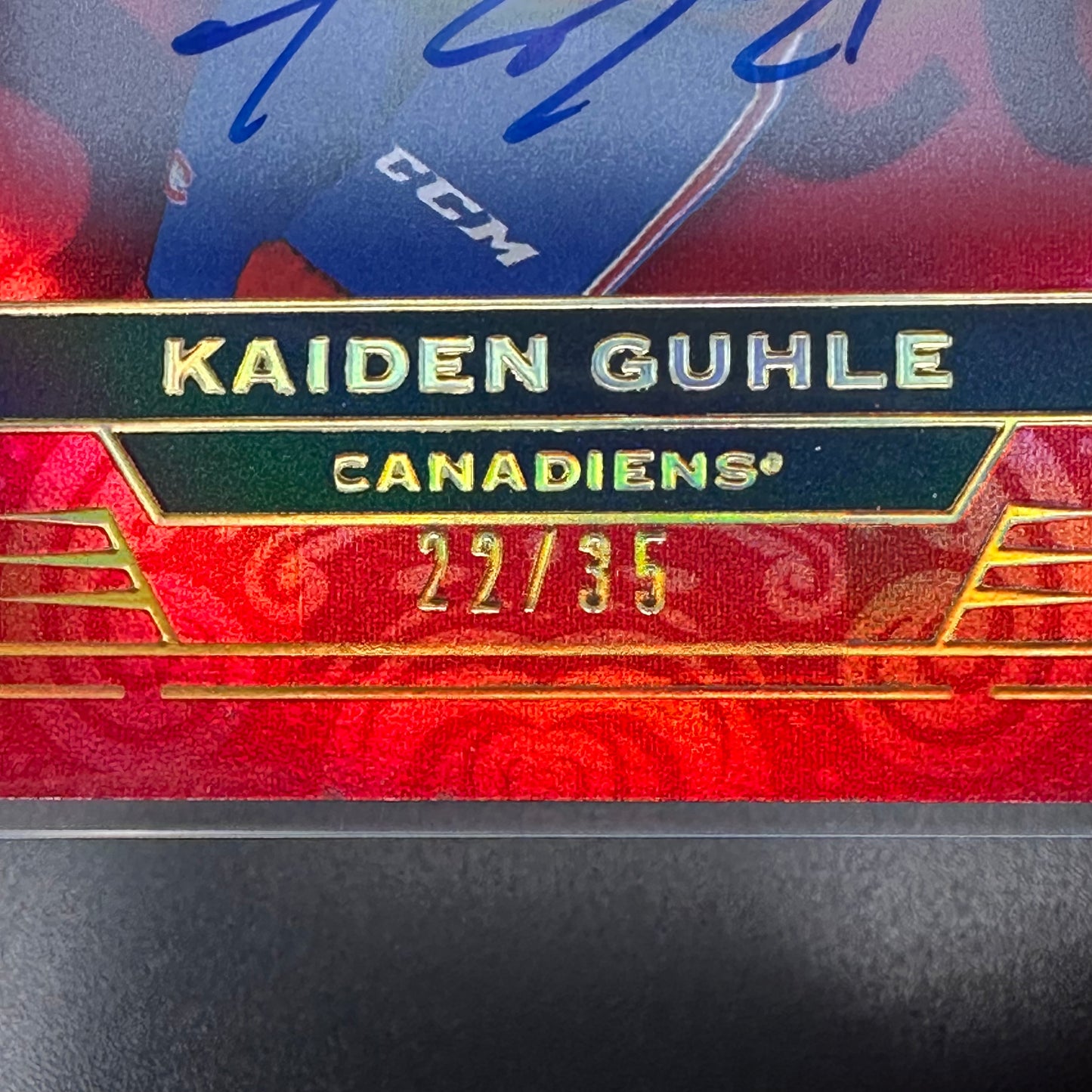 2022-23 Upper Deck Stature KAIDEN GUHLE #139 Rookie Auto Red /35