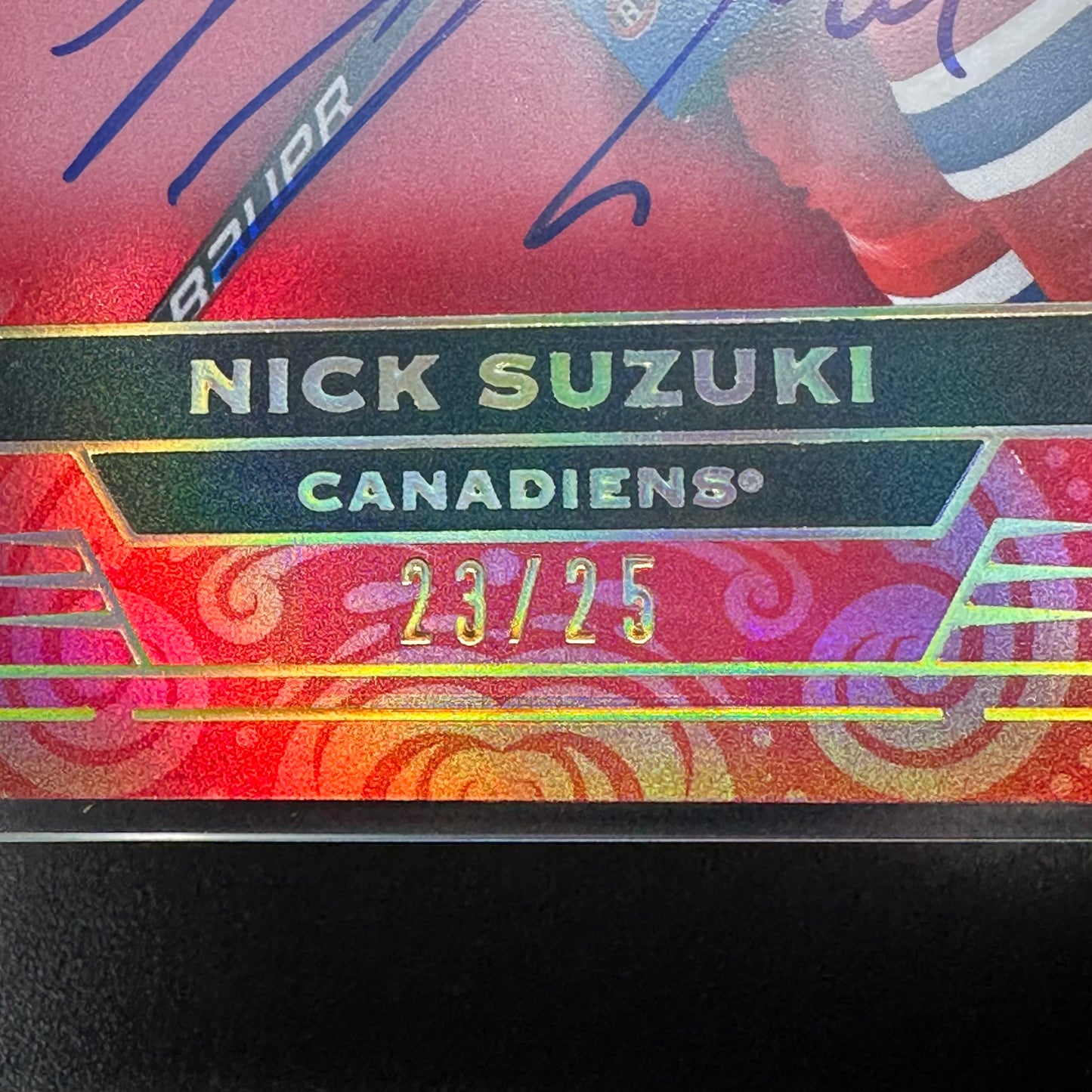 2022-23 Upper Deck Stature NICK SUZUKI #26 Auto Red /25
