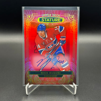 2022-23 Upper Deck Stature NICK SUZUKI #26 Auto Red /25