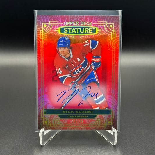 2022-23 Upper Deck Stature NICK SUZUKI #26 Auto Red /25